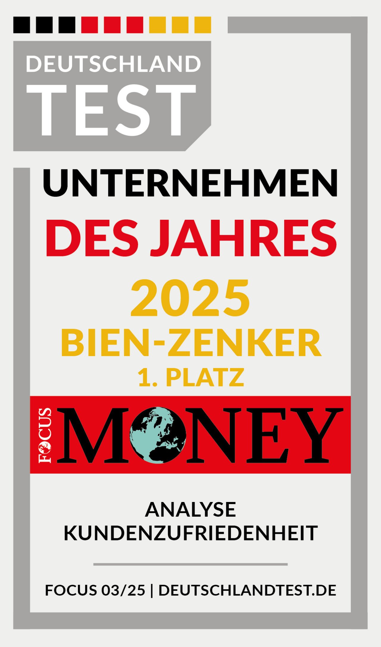 Siegel DT Unternehmen des Jahres 2025 BIEN-ZENKER